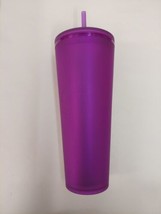 Starbucks Valentines 2022 Purple Soft Touch Cold Cup 24oz Tumbler NEW - £30.29 GBP