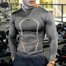 High Quality 8 Color Men Running T Shirt Quick Dry long sleeves Fitness Shirt Tr - £87.22 GBP