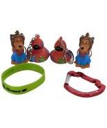 Jump Rope For Heart Rubber Ducks Animal Keychains Quacky Splatter Super Dog - $21.78