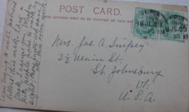 Vintage Post Cards of “Burmese Belle,” dated July 15, 1909.Green half anna posta - £78.05 GBP
