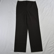 Talbots 8 Dark Brown Heritage Side Zip Straight Womens Stretch Dress Pants - £13.30 GBP
