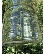 Vintage Clear Glass Water Bottle 3 gal RARE  Square Textured Made in Mex... - $103.95