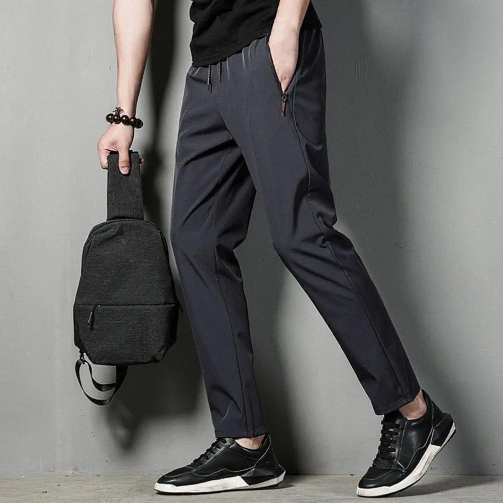 Sporting Pants Elastic Business Suit Pants Trousers QuickDry Male Groom Wedding  - £23.52 GBP