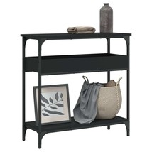 Console Table Black Engineered wood 29.5 x 11.4 x 29.5 in - $132.49