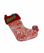 NWT Its Sugar Red Faux Fur Trim Candy Cane Embroidered SWEET Christmas S... - $15.00