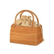 Natural Chic Rattan Basket Outing  Elevate Your Style with Effortless El... - £33.62 GBP
