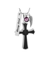 Men&#39;s Black Cross Pendant Urn - Love Charms™ Option - $29.95