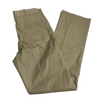 Men&#39;s Davis Clothing Company brown flat front polyester unfinished pants Size 32 - £26.70 GBP