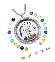 30mm Stainless Steel Living Memory Floating Locket Necklace - £46.99 GBP