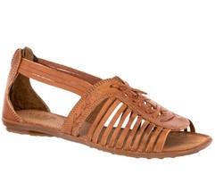 Womens Authentic Huarache Mexican Sandals Real Leather Light Brown Zippe... - £27.42 GBP