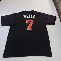 Majestic MLB Miami Marlins Reyes #7 Men's XL Black Cotton Short Sleeve T-Shirt image 2