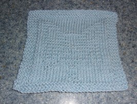 Handmade  Blue Papillon Dog Knit Dishcloth 7 Inch Dog Lover Gift Item Br... - $8.49