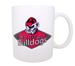 Georgia Bulldogs NCAA 1184 Retro Uga Dog Logo White Ceramic Coffee Mug T... - $23.76