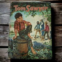 Vintage Tom Sawyer By Mark Twain Hard Cover Book from 1955 - £7.82 GBP