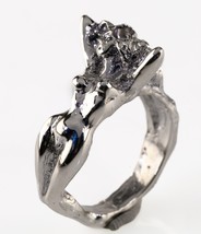 Sterling Silver Erotic Nude Woman Sculpted Band Ring Size 10 - $148.50