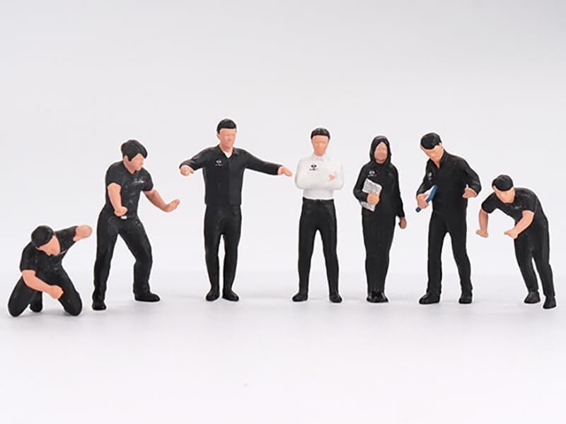 Technician Team 7 Piece Figure Set for 1/64 Scale Models by Mini GT MGTAC35 - $20.99