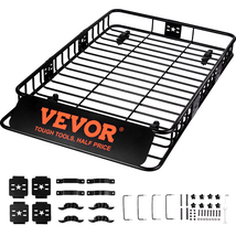 VEVOR Roof Rack Cargo Basket, 64" x 39" x 6" Rooftop Carrier with Extension - $132.99