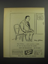 1954 Ry-Krisp Wafers Ad - cartoon by Mary Gibson - Willie once fit as a fiddle - £14.77 GBP