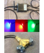 Drain Plug Underwater LED Boat Lights w/ Brass Y-Adapter.  Bluetooth Con... - €194,91 EUR