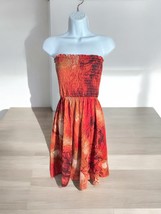 Strapless Mossimo Dress Floral Orange Women&#39;s size Small - $27.07 CAD
