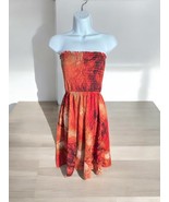 Strapless Mossimo Dress Floral Orange Women&#39;s size Small - $27.07 CAD