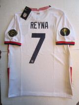 Giovanni Reyna #7 USA USMNT 2021 Gold Cup Stadium White Home Soccer Jersey - £71.92 GBP