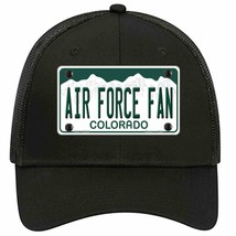 Air Force Fan Novelty Black Mesh License Plate Hat - £21.65 GBP