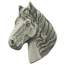 Horse Head Pin Pewter 1&quot; - £7.12 GBP