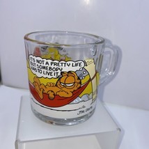 Vintage 1978 McDonalds GARFIELD CHARACTERS Glass Mug Collectible Cup - £4.67 GBP
