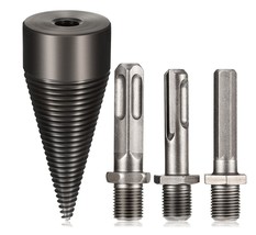 Wood Splitter Drill Bits Heavy Duty Drill Screw Cone Driver Removable Fi... - $34.99