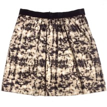 Ann Taylor Petites Skirt Size 8P party black tan tie dye print cotton silk blend - £7.10 GBP