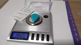 Simulated Arizona Turquoise gem Heliolite dyed treated jewelry making 39... - $23.00