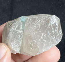 Quartz white green tourmaline crystal penetration mineral specimen - £19.55 GBP