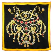 Vintage Must De Cartier Silk scarf, Women Shawl, Babushka, Wrapped, Head... - £177.54 GBP