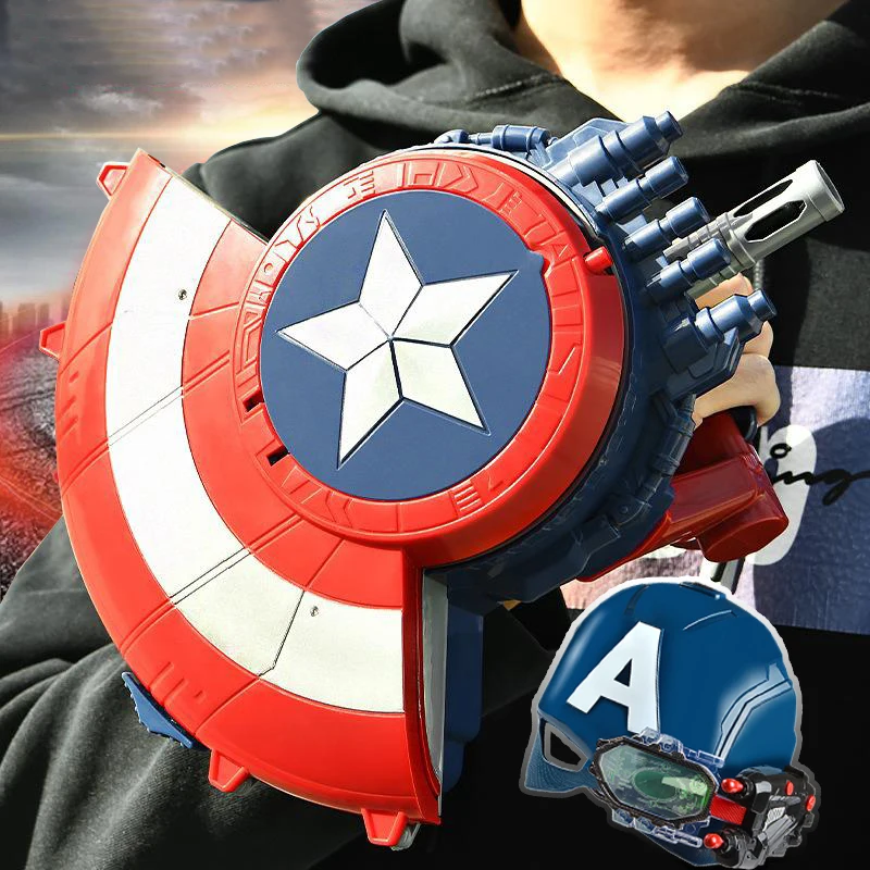 Avengers Superhero Captain America Shield Water Bomb Bullet Launcher Toy Shie - £15.75 GBP+