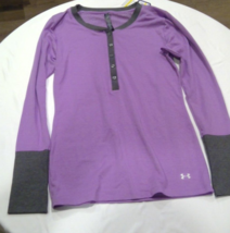 NWT Under Armour Heatgear Fitted Long Sleeve 1/2 button Tee Womens Small... - £23.90 GBP