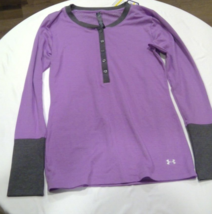 NWT Under Armour Heatgear Fitted Long Sleeve 1/2 button Tee Womens Small... - £23.44 GBP