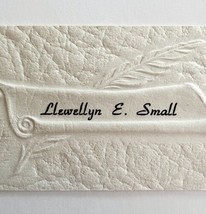 Llewellyn Small Photographer Embossed Business Card Maine 1920-30s Mini ... - £15.75 GBP