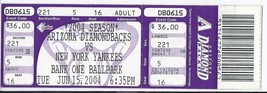 2004 New York Yankees @ Arizona Diamondbacks Full Unused ticket June 15th - $176.78 MXN
