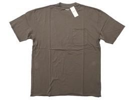 Abercrombie Fitch Mens M Brown Long Length Pocket Relaxed Essential T-Shirt - $19.99