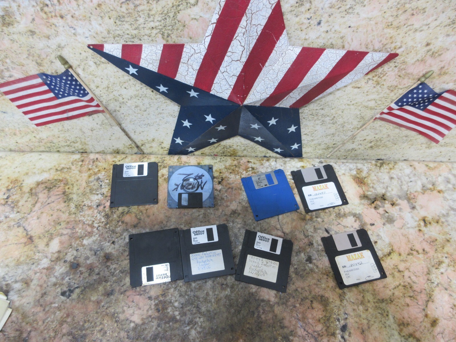 06 MAZAK QTN-250 Tornio CNC Set Di Floppy Disk Software Di Parametri Lot... - $242.49