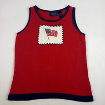 Crazy Horse Liz Claiborne Patriotic American Flag Sweater Vest Women's P... - $16.99