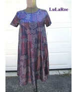 LulaRoe Carly Dress Purple Rainbow Metallic Aztec Tribal Print XXS NEW W... - £11.79 GBP