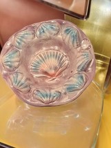 Vtg Kani of Hawaii Handmade Seashells Ceramic Dish Ceramic Purple Turquo... - $40.17