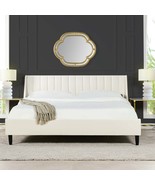 King Cloud White Velvet Platform Bed Set - $1,196.14 CAD