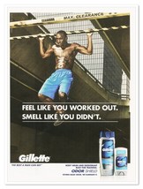 Gillette Odor Shield Max Clearance Workout 2012 Full-Page Print Magazine Ad - $9.70