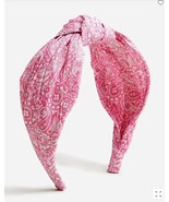 New J Crew Liberty Print Pink Ivory Paisley Cotton Knotted Headband 1&quot; W... - £19.77 GBP