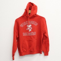 Vintage University of Wisconsin Badgers Hooded Sweatshirt Medium - £59.74 GBP