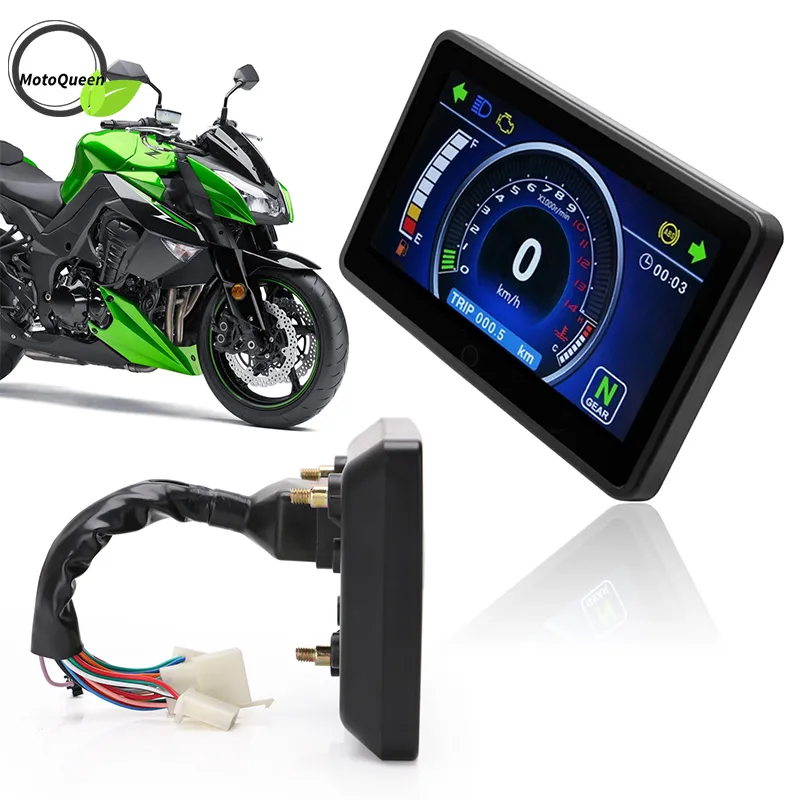 Freeship 1,2,4 Cylinder Universal Motorcycle LCD Display  Cluster Replaceable - £141.47 GBP+