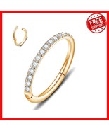 Versatile Hinged Nose Rings Hoop Set in Gold, Silver, and Rose Gold - 6m... - $495.41 MXN